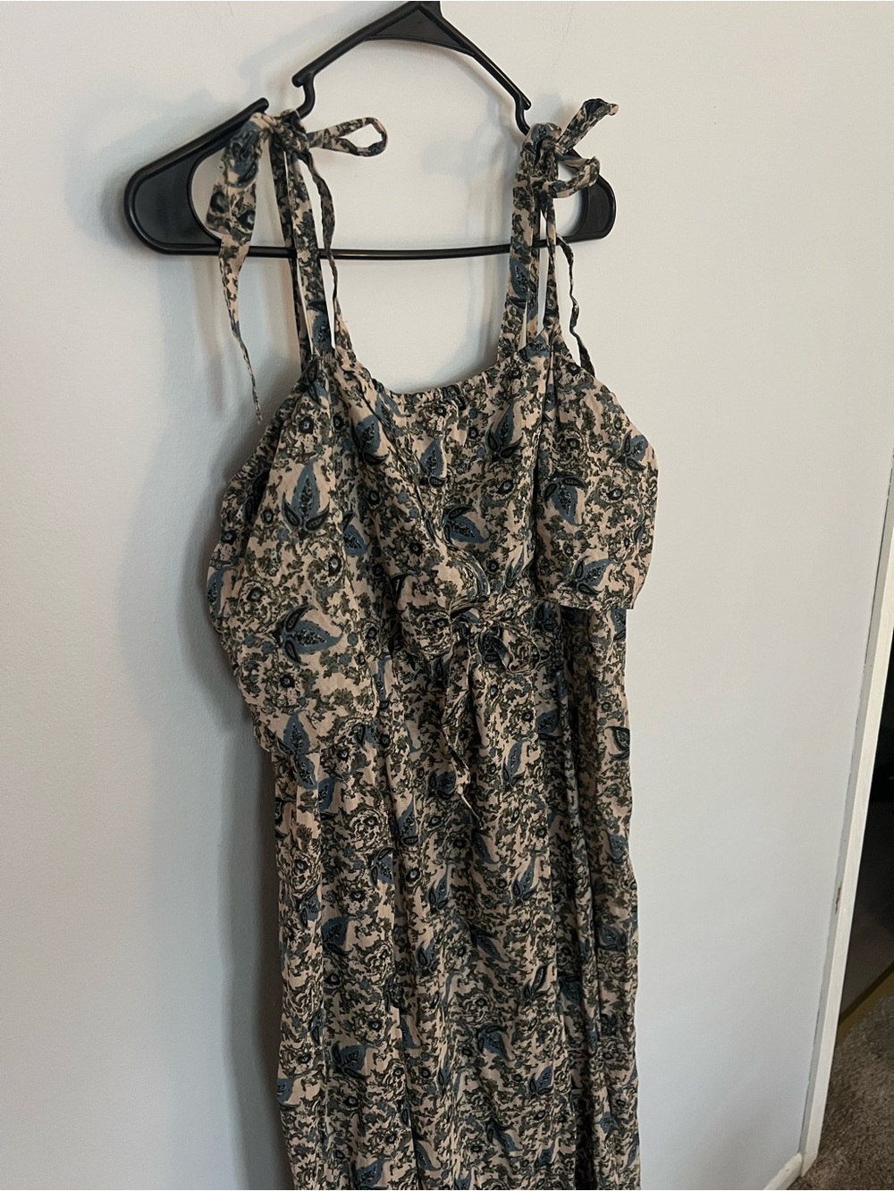 Free People Tangier Babydoll Printed Maxi Dress size Large - Picture 5 of 11